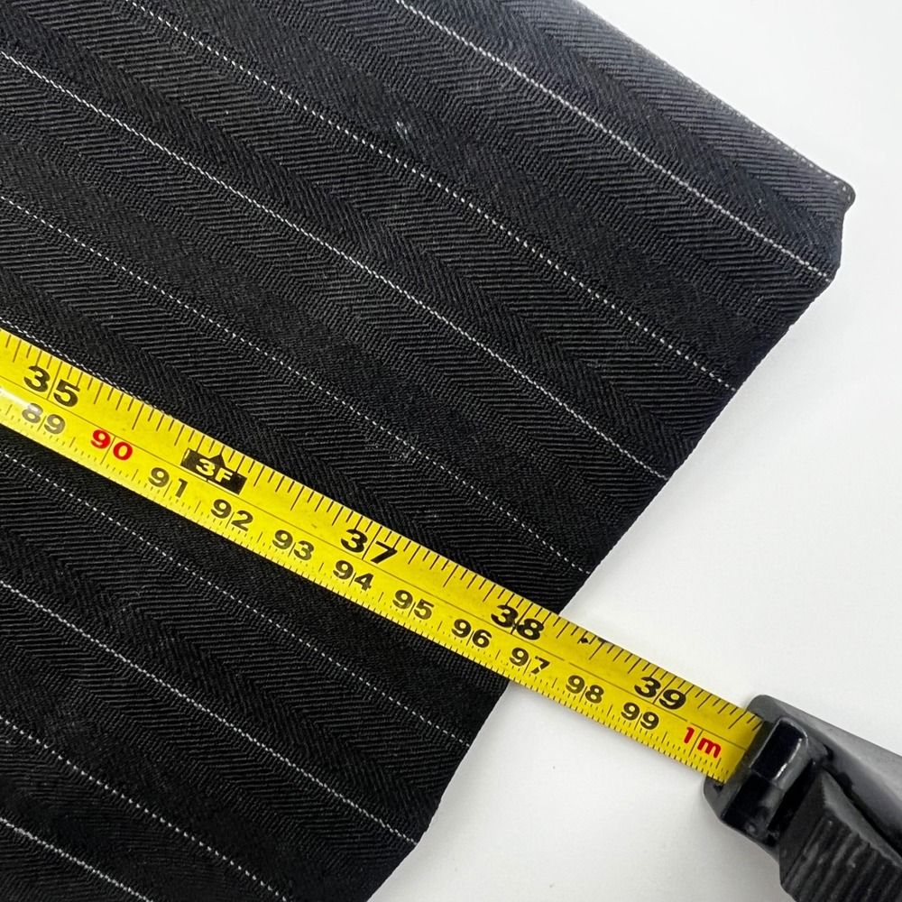 Tahari Arthur S Levine Mens Black Pinstripe Herringbone Pant Suit Blazer Size 8 - Picture 10 of 16